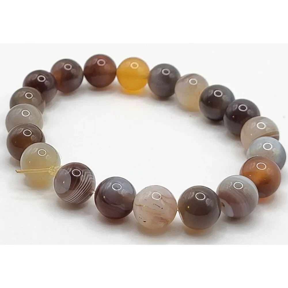 10mm Botswana banded agate bracelet 6in $42
